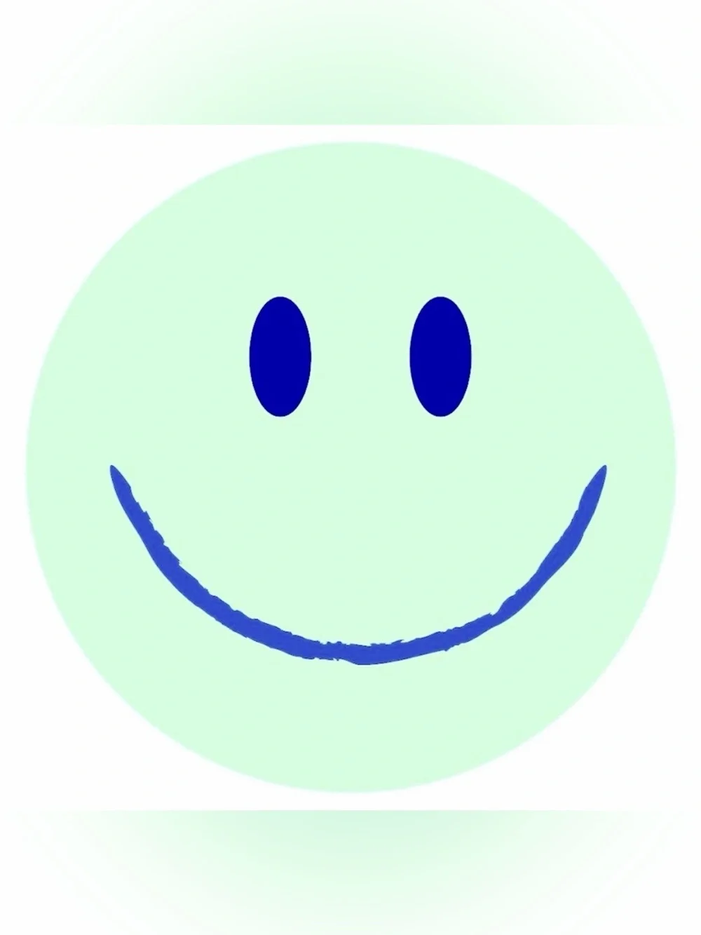 50 STICKERS - 2” ROUND - “SMILE” - MINT GREEN